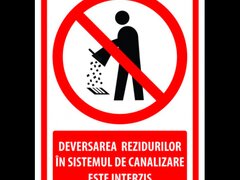 Indicator deversarea reziduurilor in sistemul de canalizare este interzis
