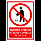 Indicator deversarea reziduurilor in sistemul de canalizare este interzis